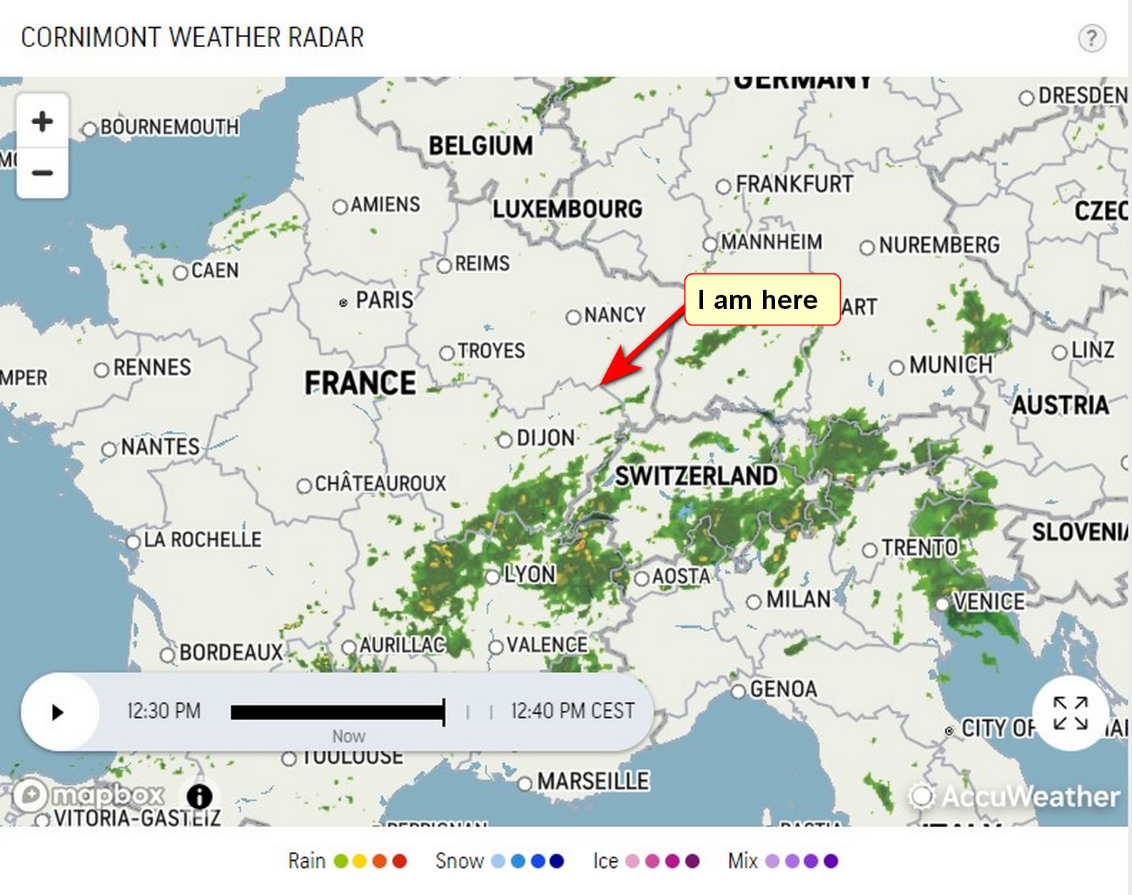 Weather radar image